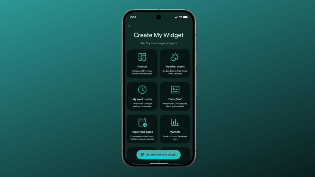 Android 17 Create My Widget