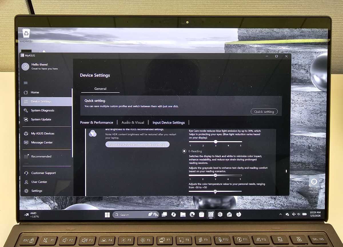 Asus ereader mode