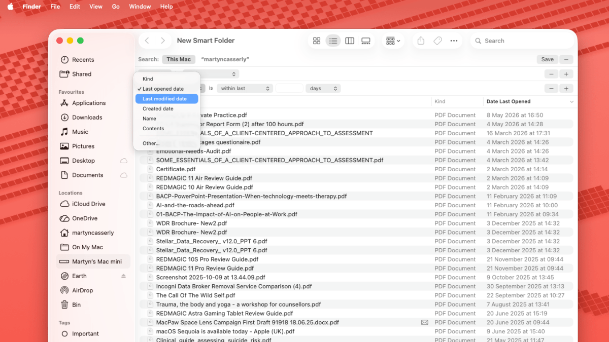 How to find and delete duplicate files on macOS Smart Folder Options