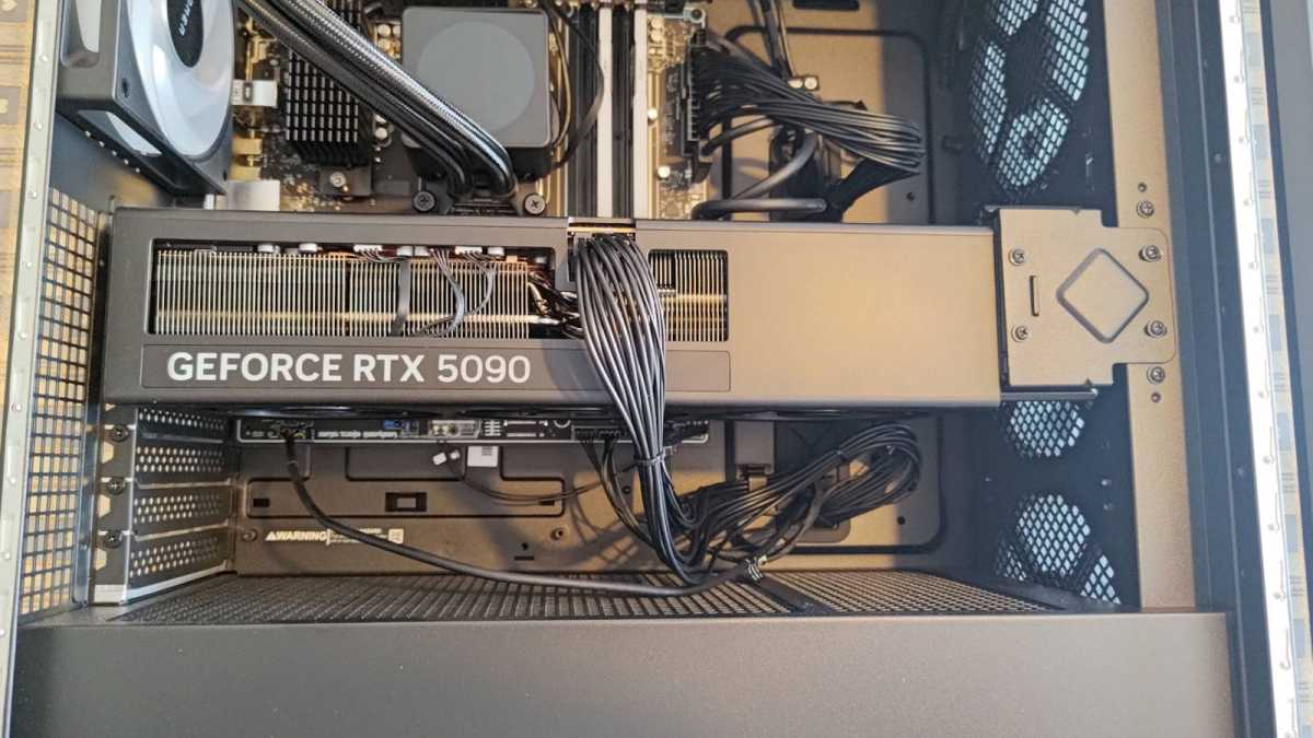 GeForce RTX 5090 installed within PC case