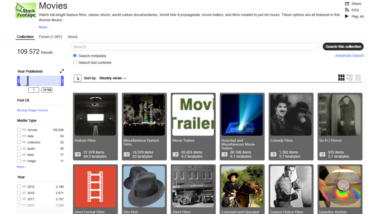 Gratis Inhalte Internet Archive