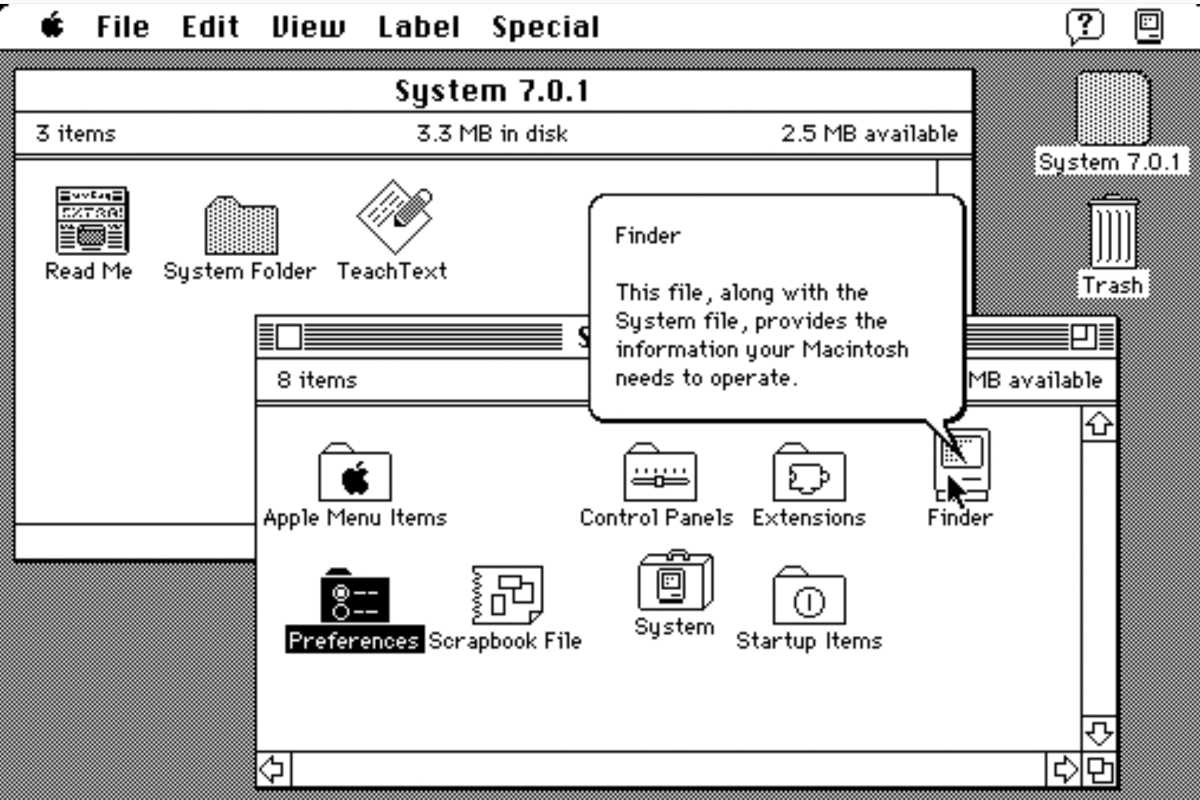 Mac System 7 Balloon Help