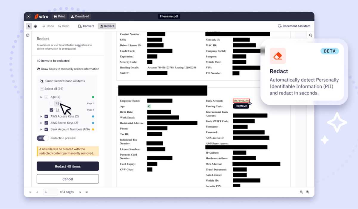 Nitro Manual vs AI Powered PDF Redaction 3