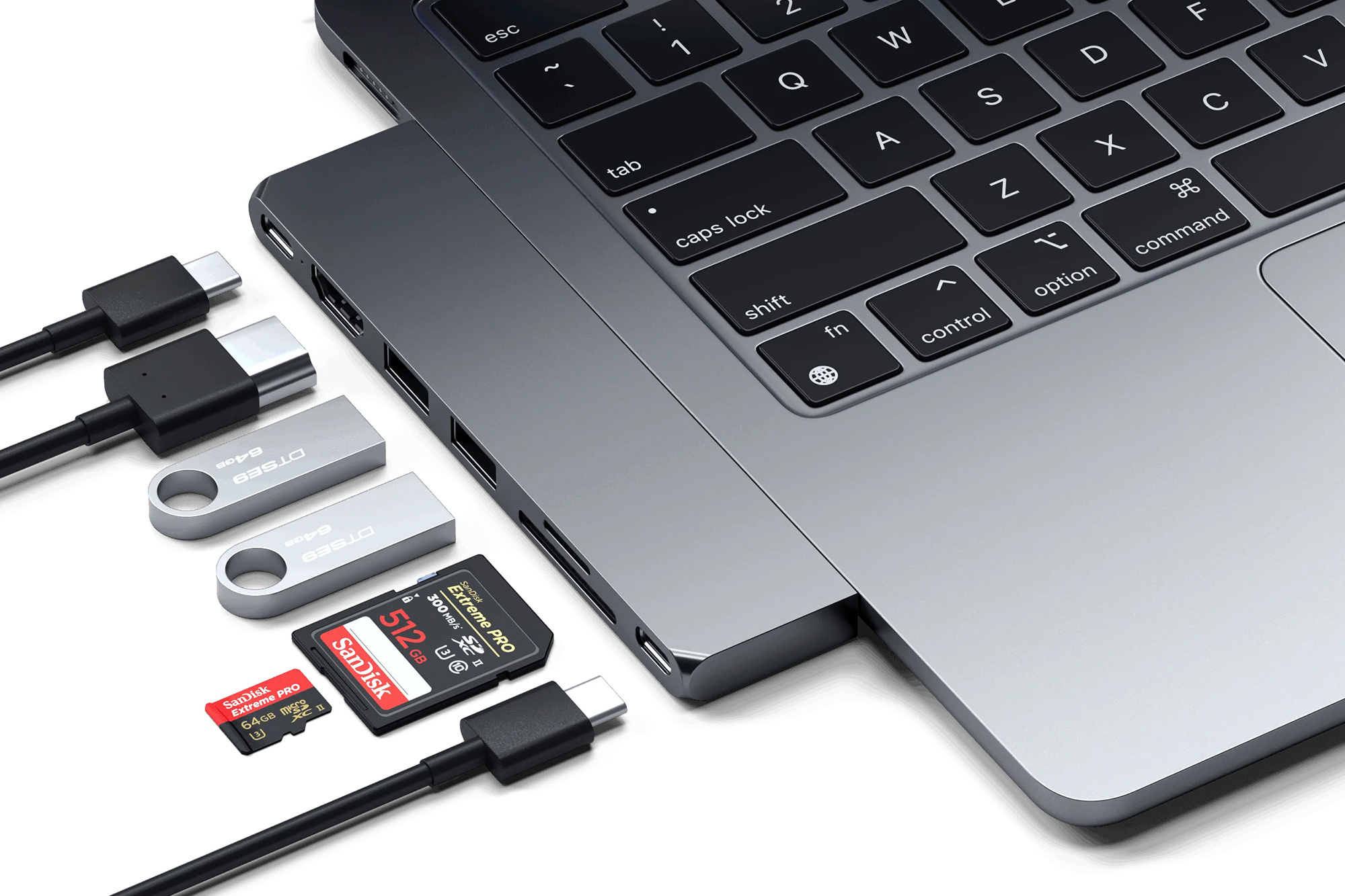 Satechi Pro Hub Slim Adapter - Best 40Gbps USB4 hub for Mac
