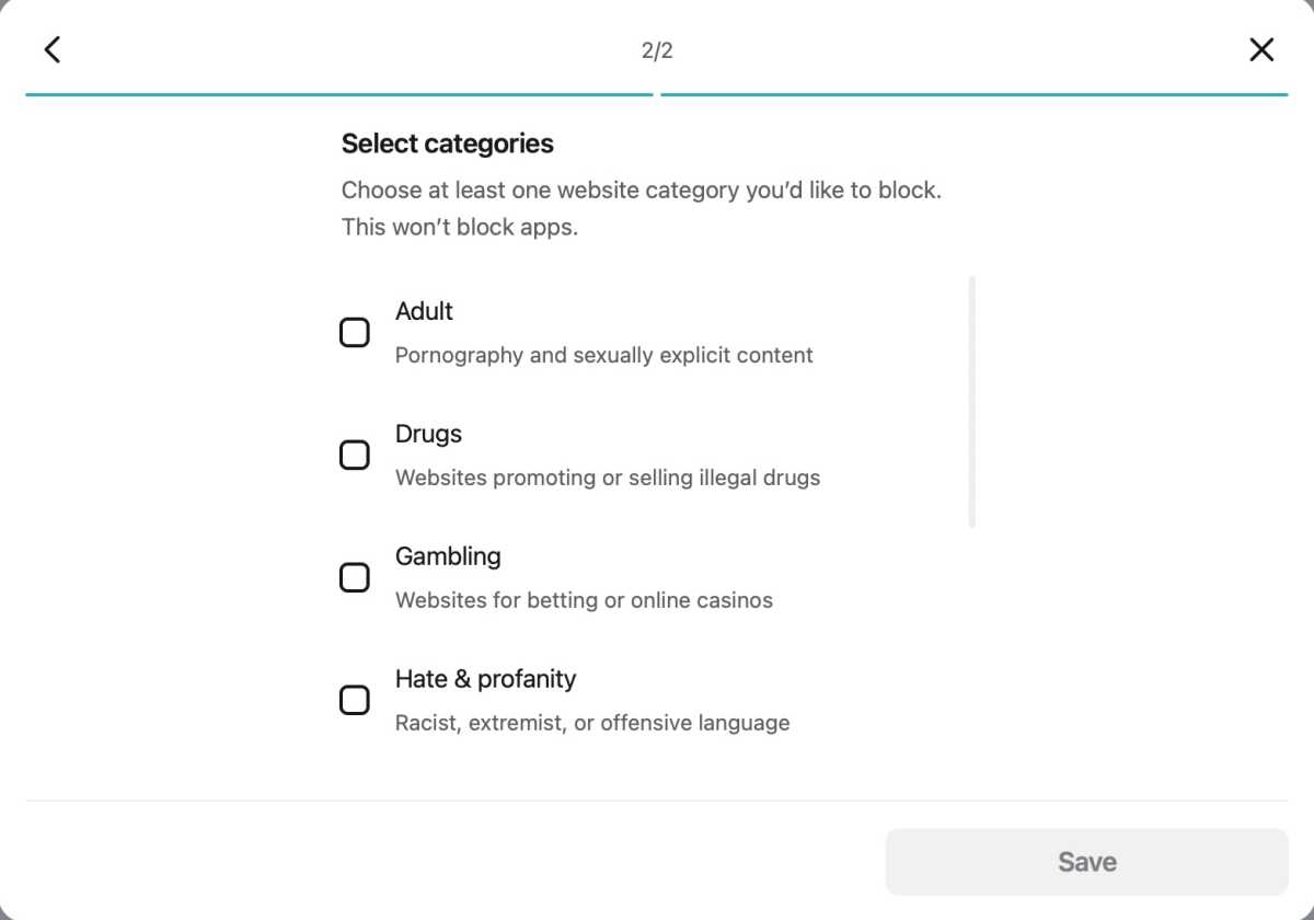 Setting up web content filtering in Surfshark One