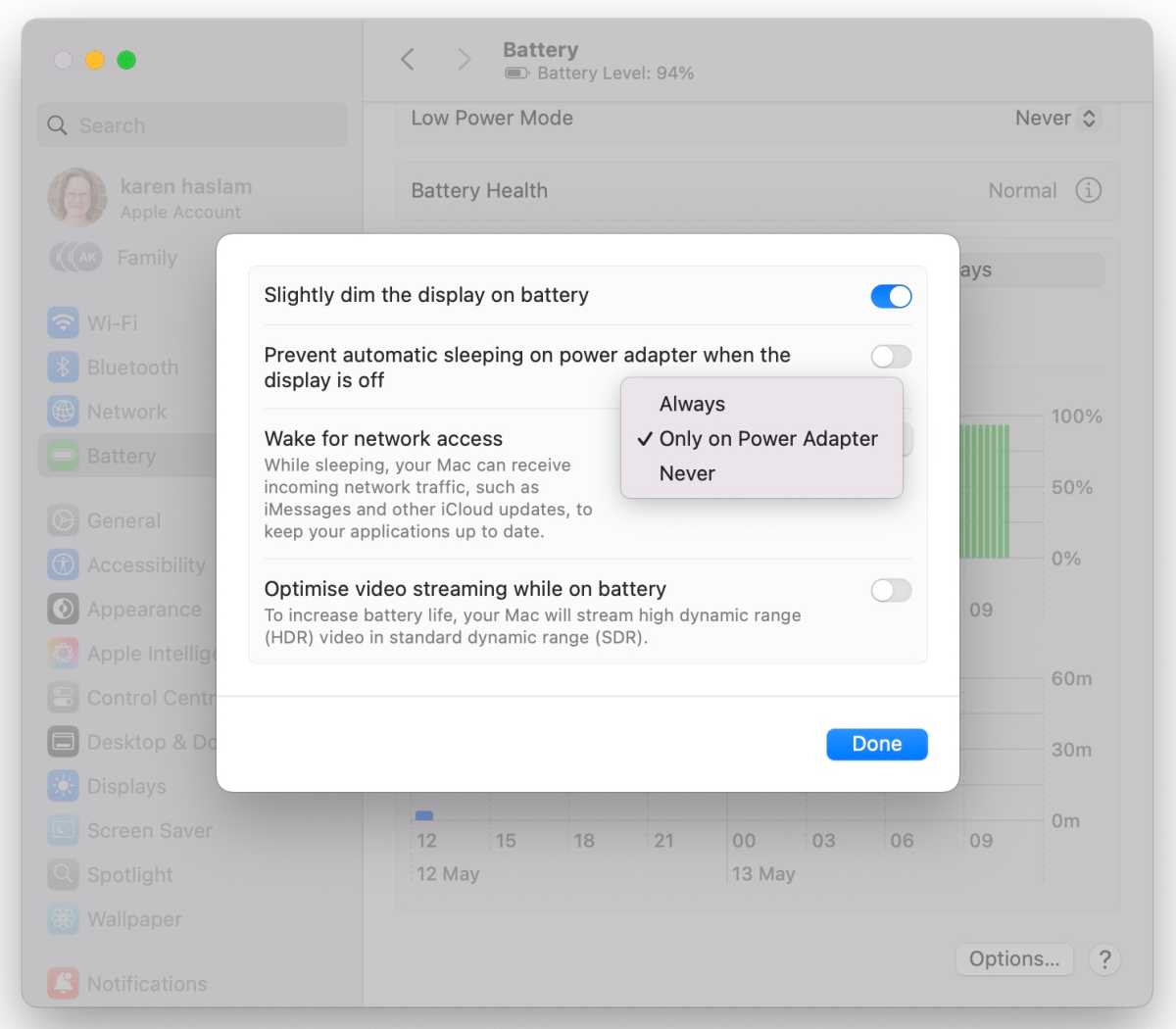 Wake for Network Access Mac