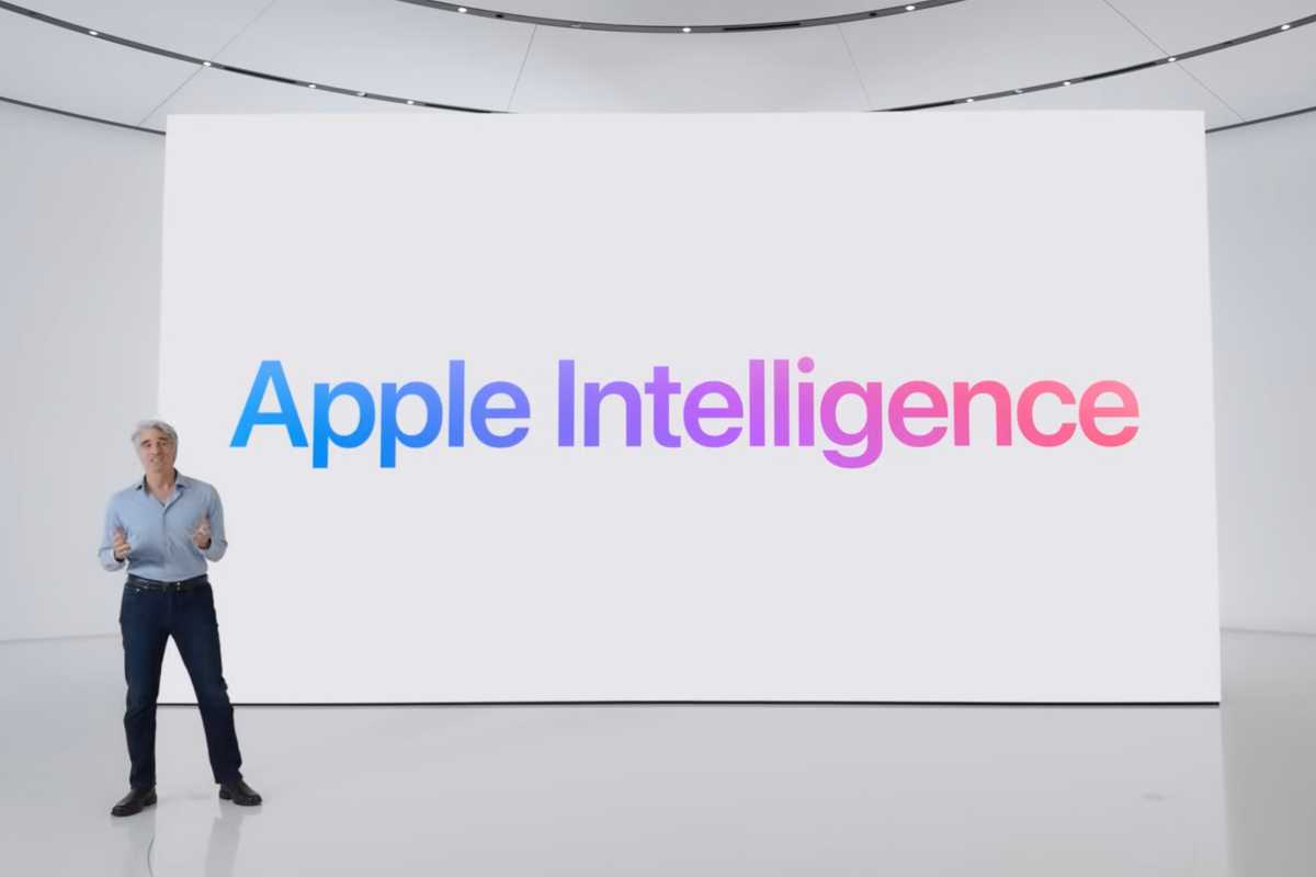 Craig Federighi anuncia Apple Intelligence en la WWDC 2024