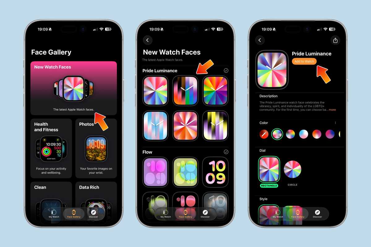 iOS 26 5 Pride luminance wallpaper on apple watch settings