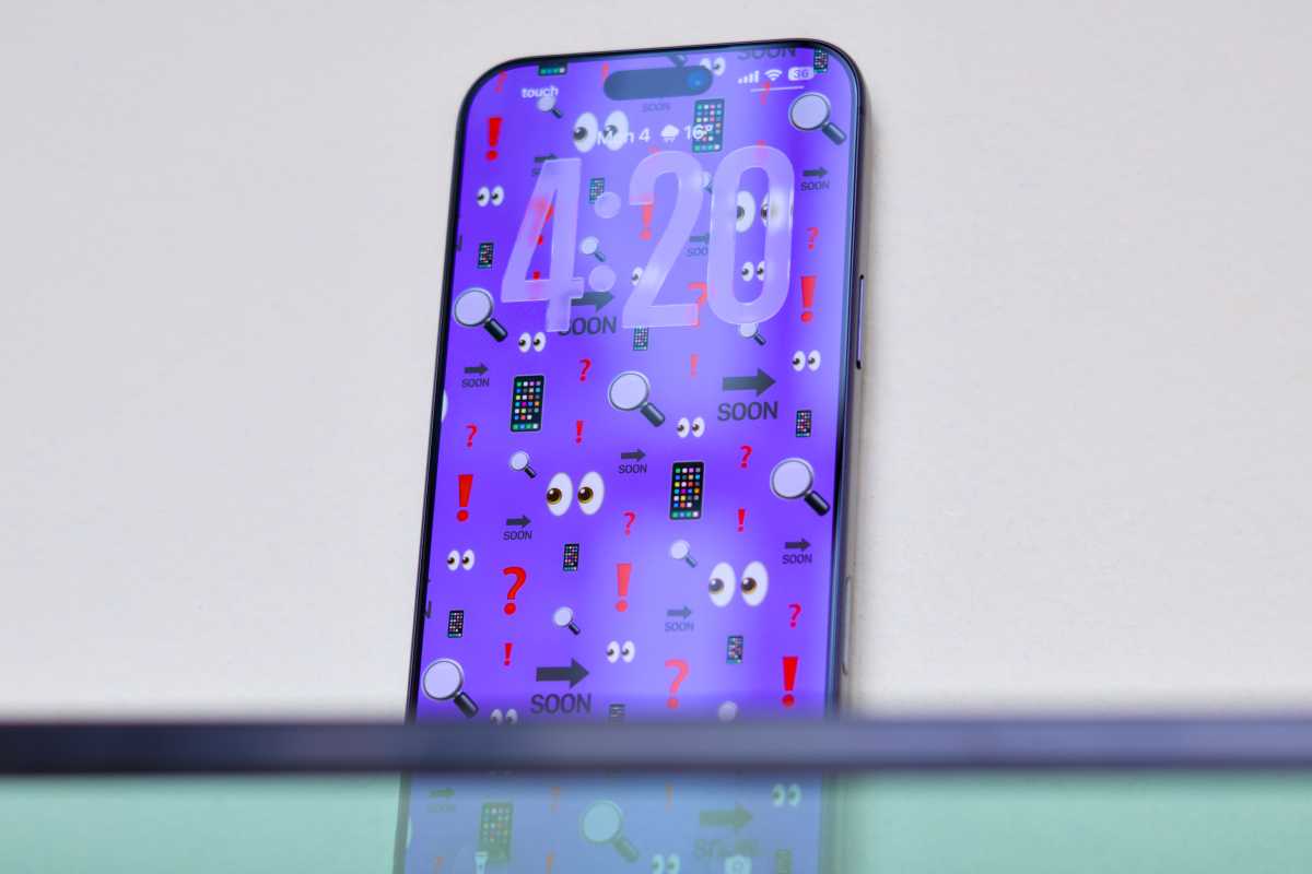 iPhone wallpaper depicting unannounced iOS features