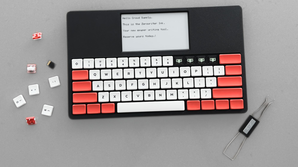The ZeroWriter Ink's keyboard