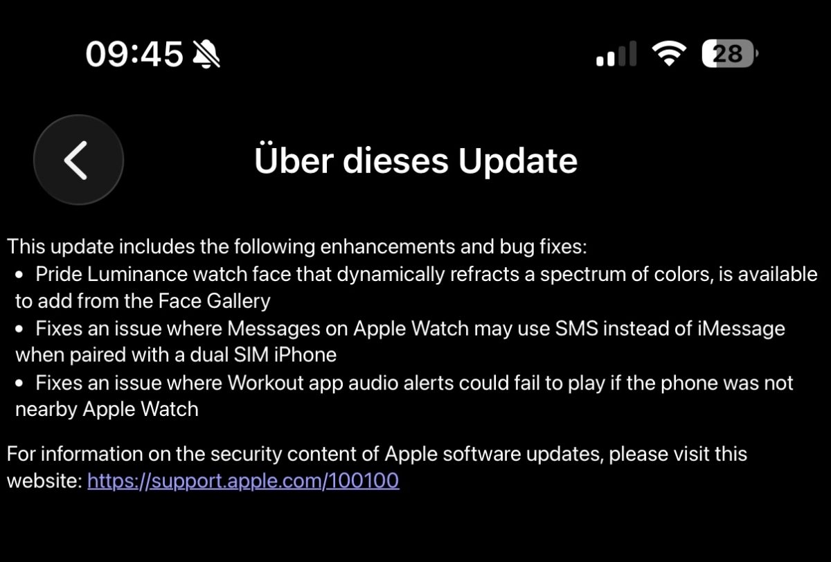 watchOS 26.5 behebt zwei Fehler bei iMessage und Trainings