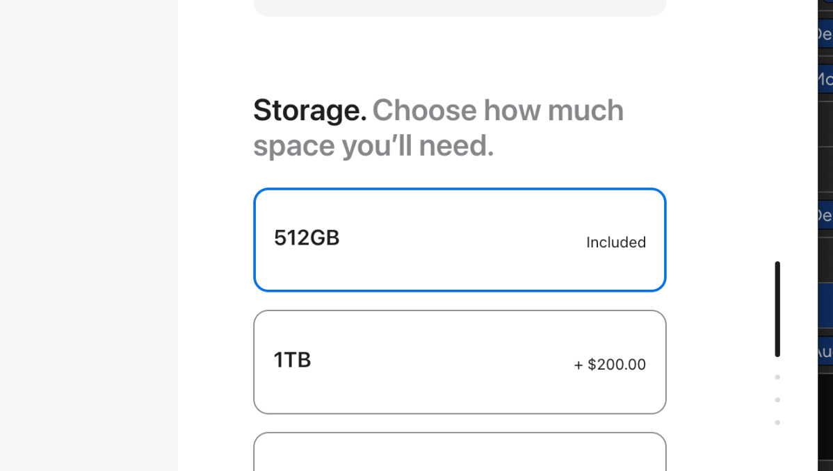 mac mini no 256GB