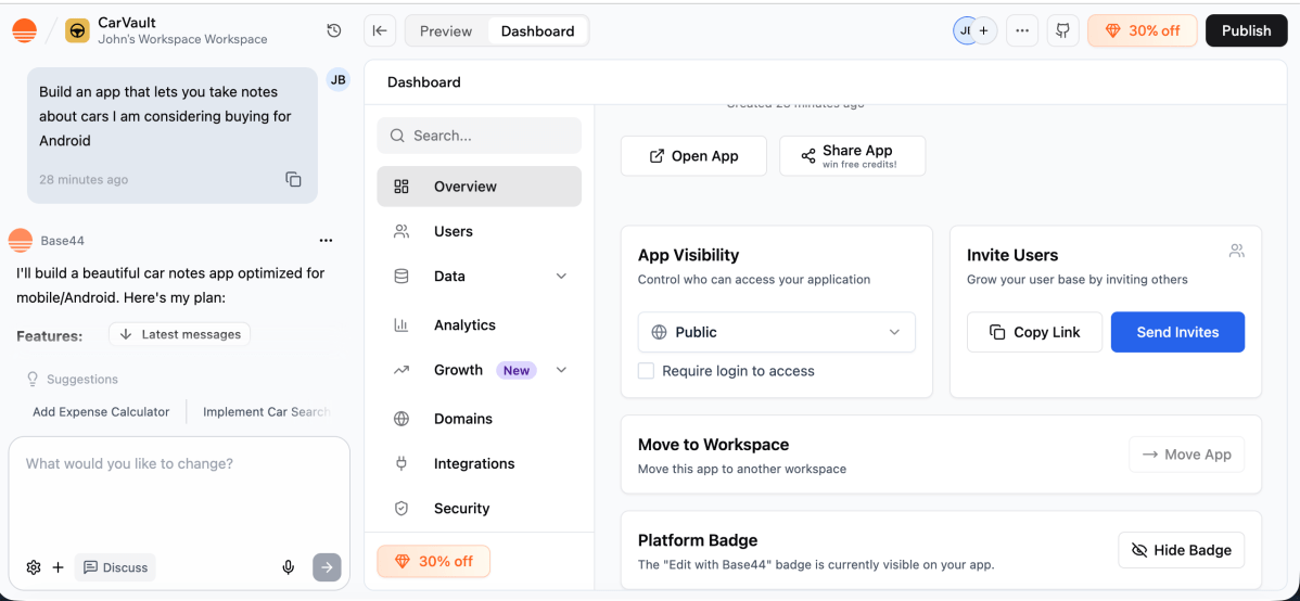 Make an Android app