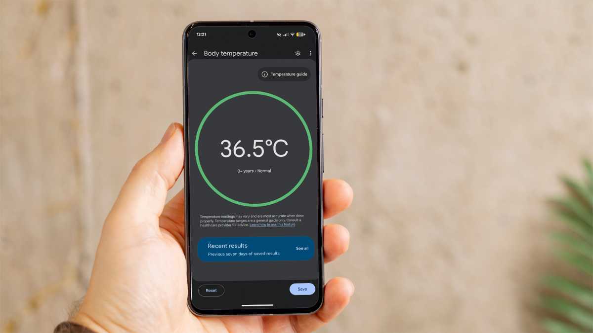 pixel temperature sensor