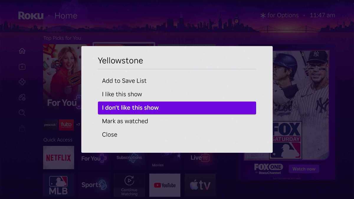 Tuning Roku's home screen recs