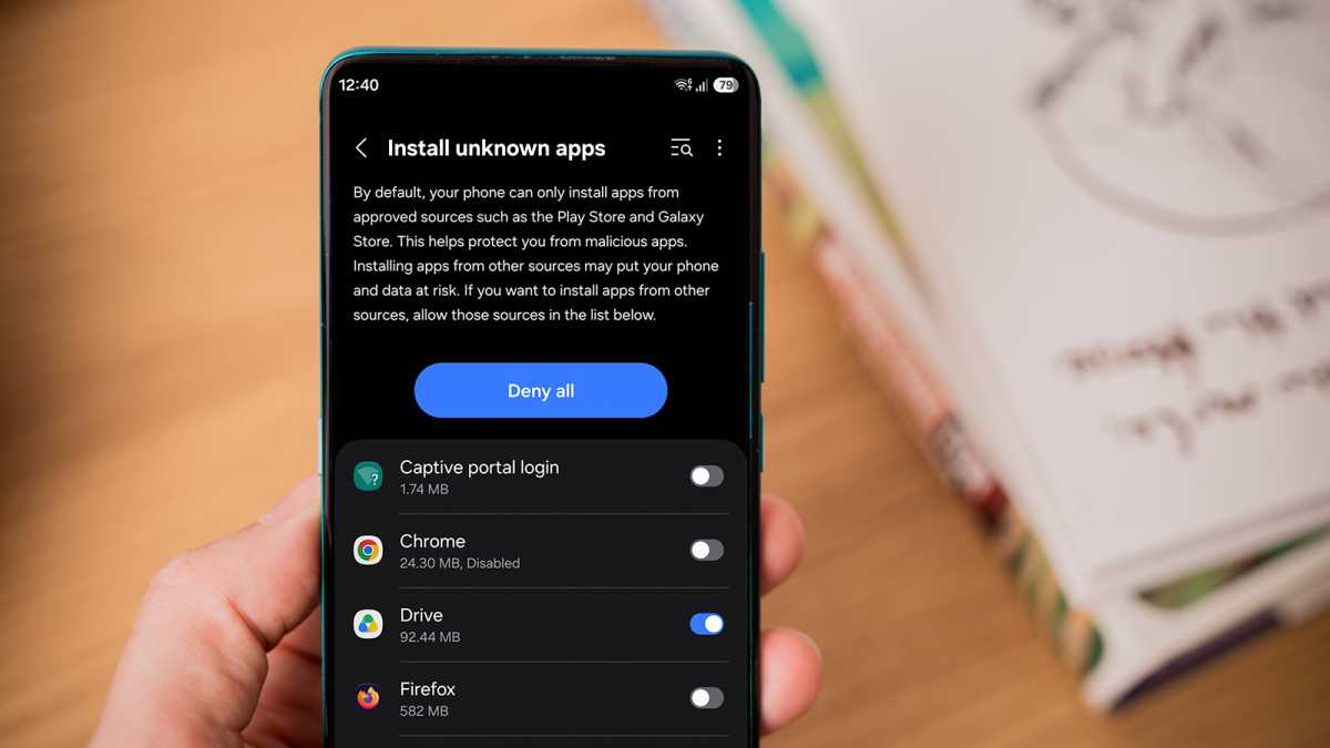Install unknown apps settings Samsung phone