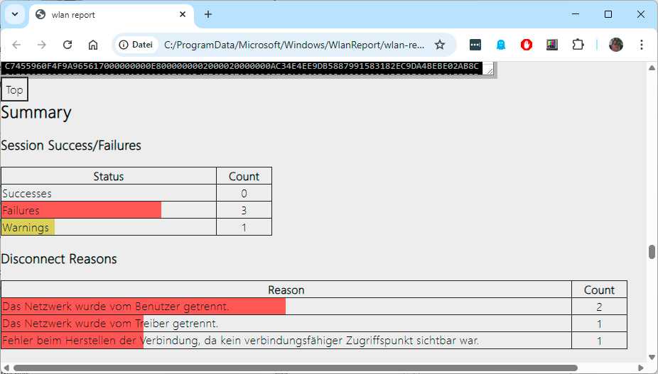 WLAN-Report Summary