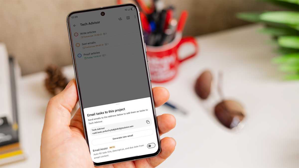 todoist android email