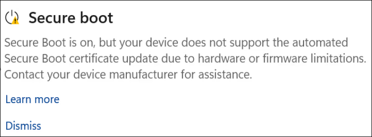 Secure Boot warning - June 2026