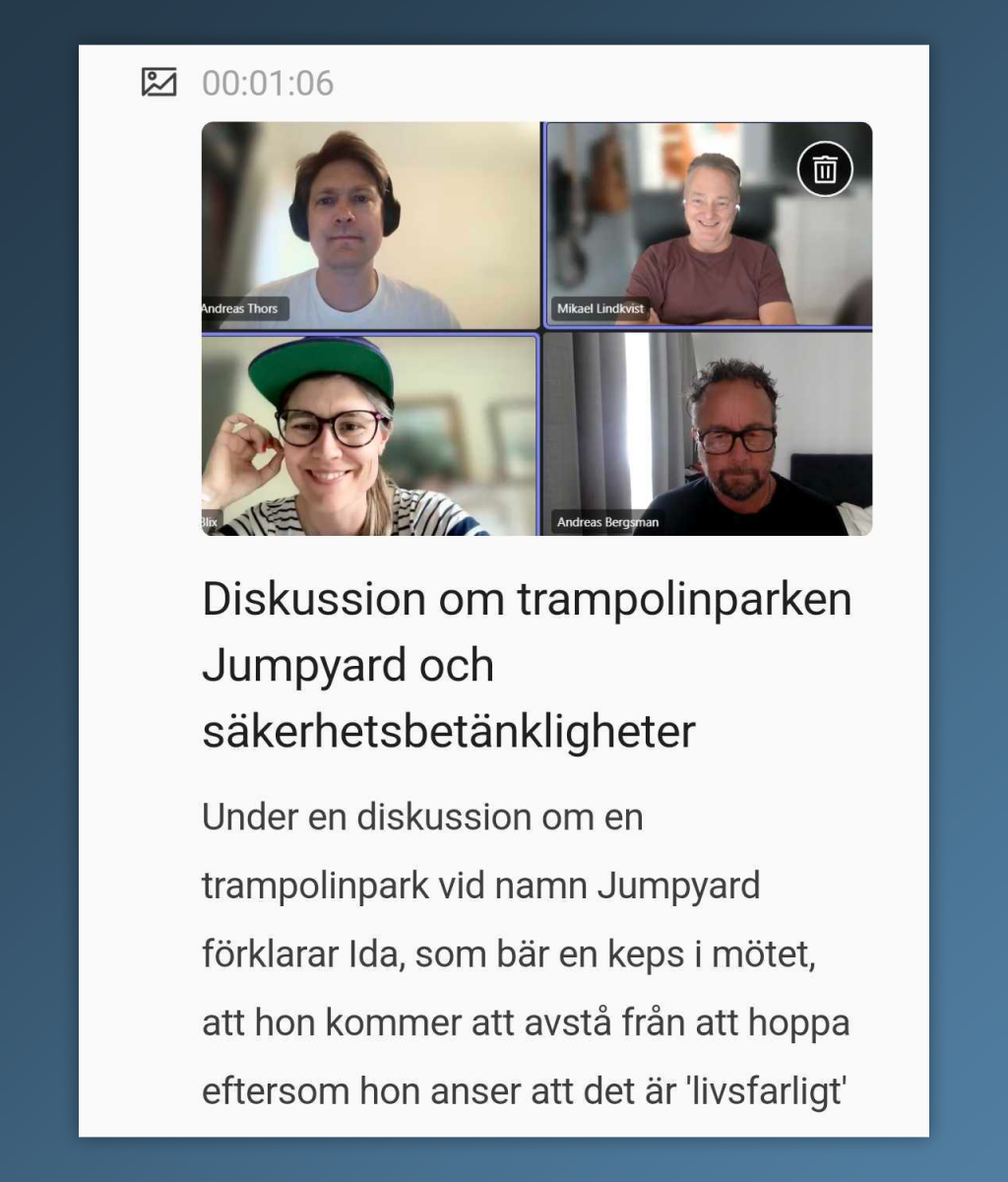 Plaud Note Pro sammanfattning av möte