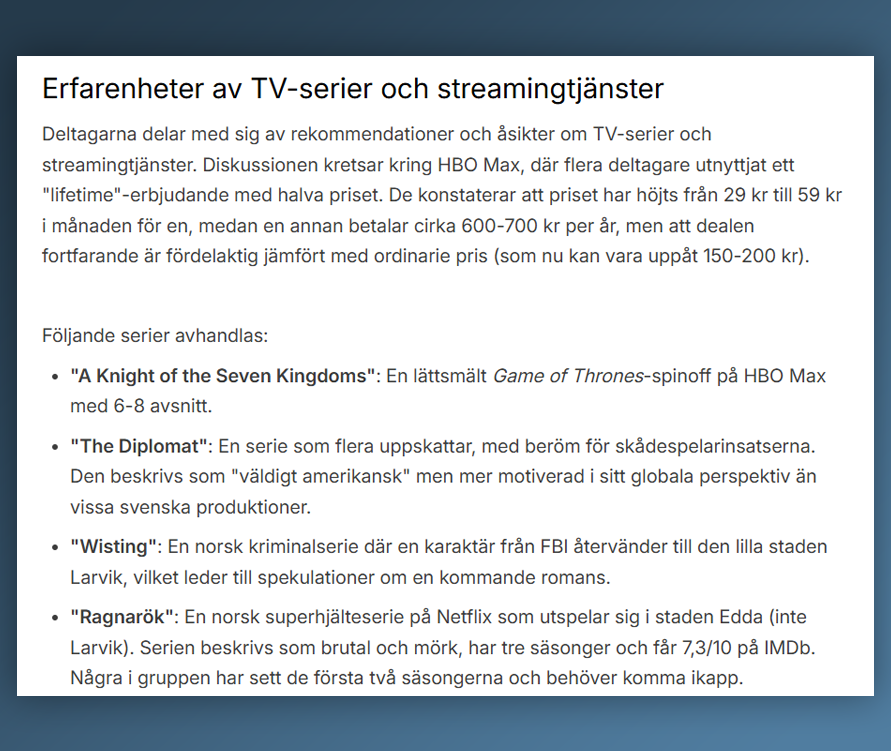 Plaud Note Pro AI-sammanfattning