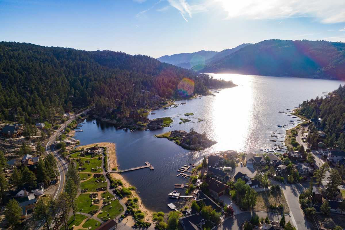 Big Bear Lake harbor area