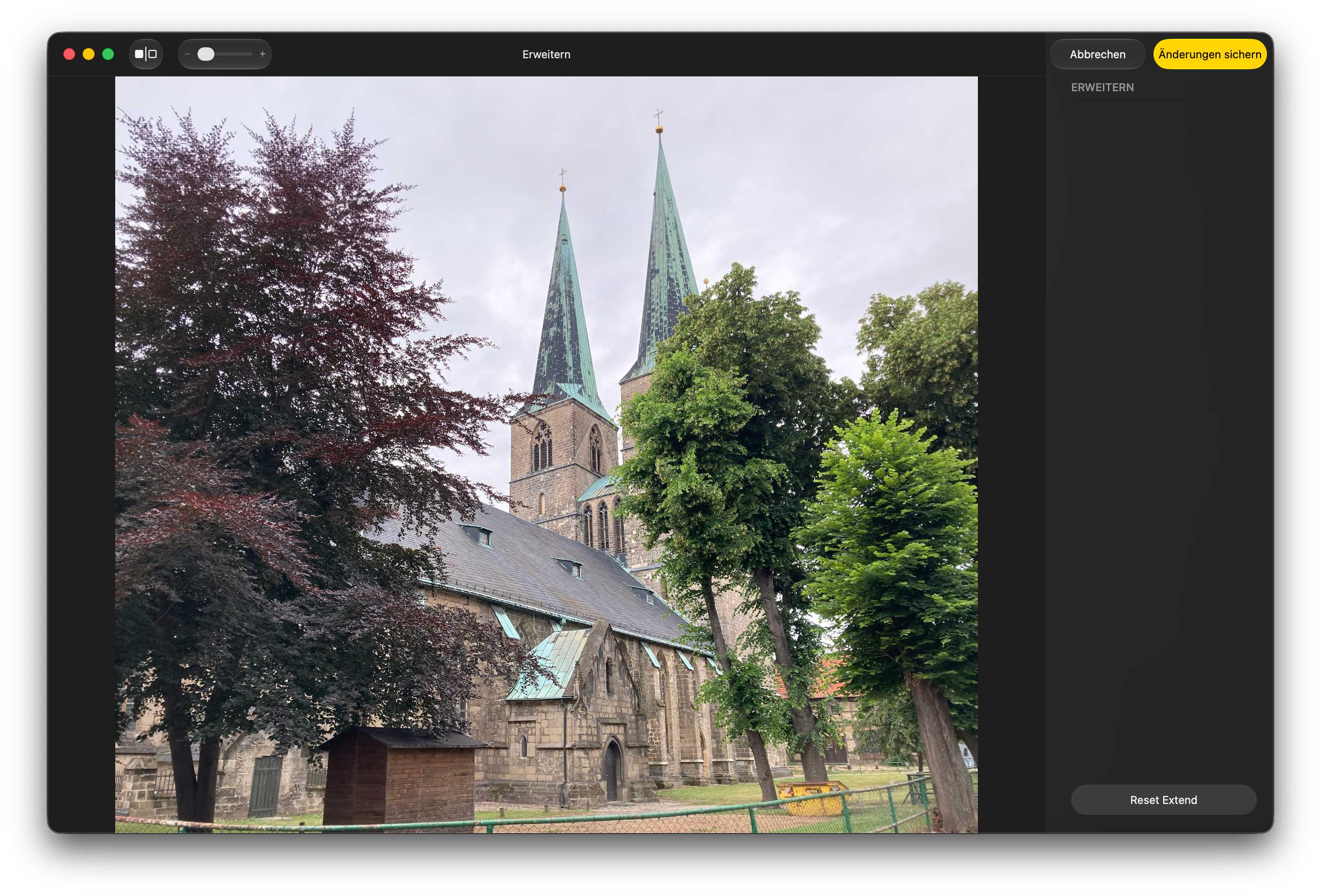 macOS 27 Fotos Bild erweitern