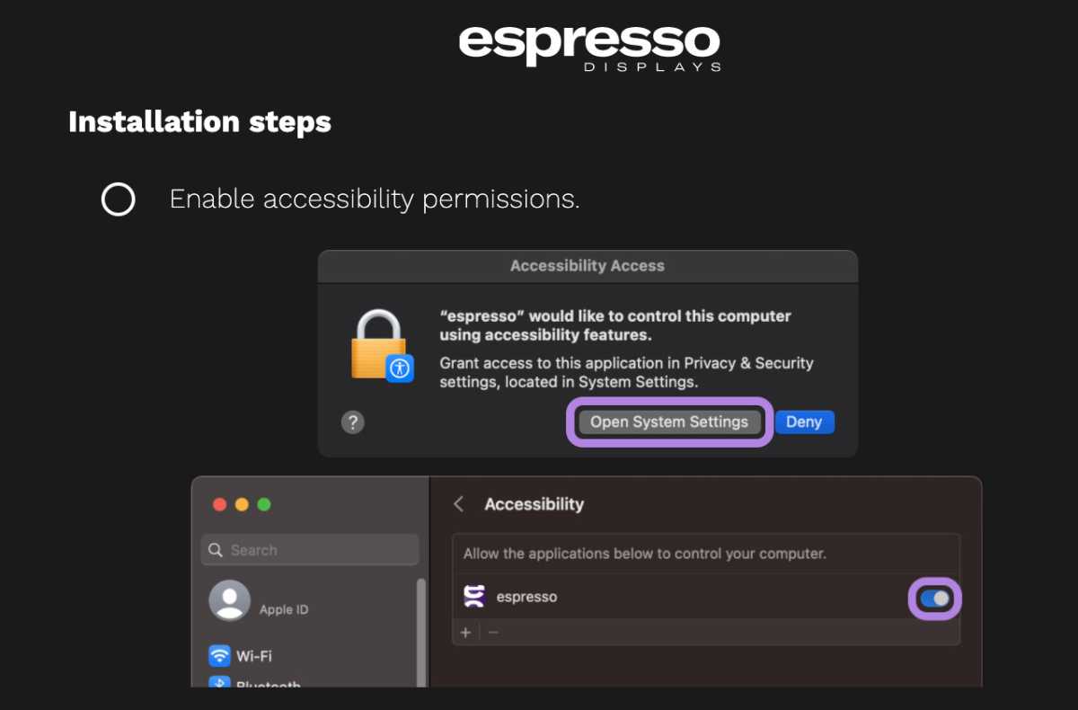 EspressoFlow setup