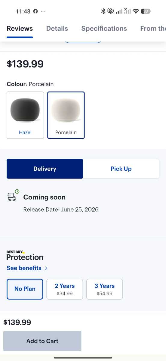 Google Home Speaker release date Best Buy Canada