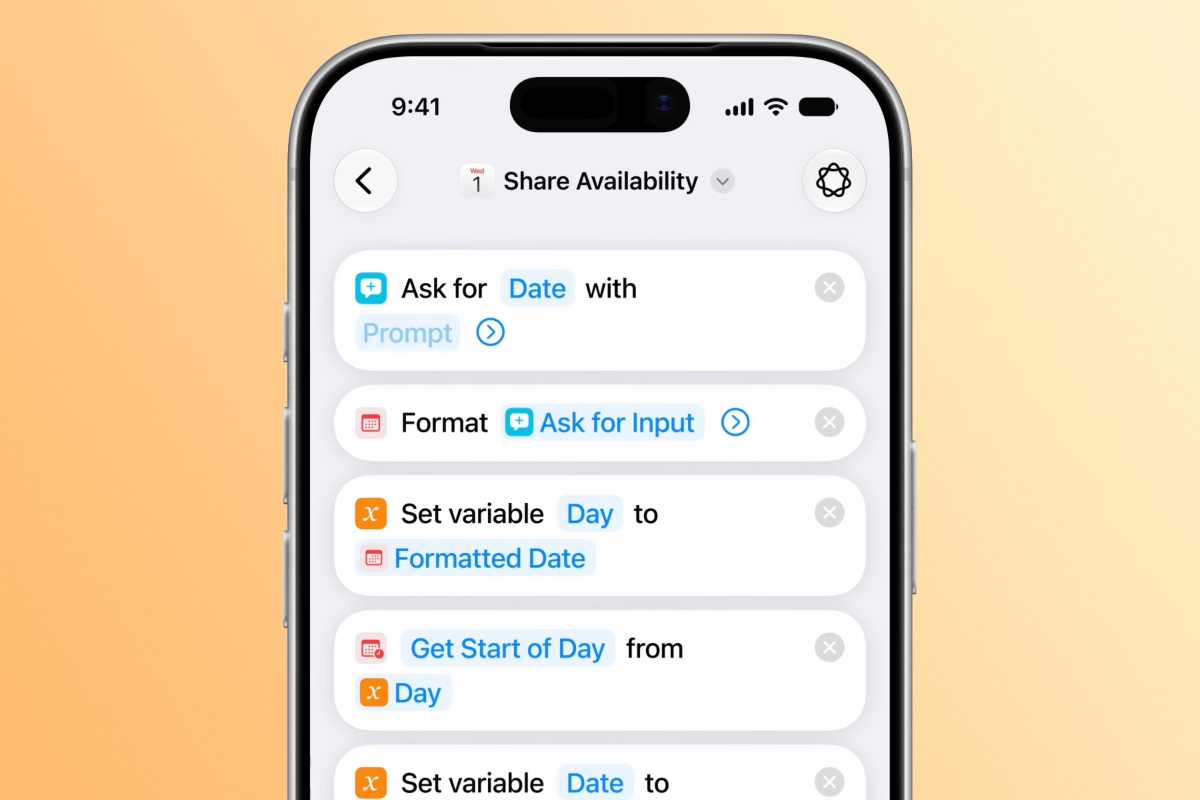 Creating a manual Shortcut on an iPhone