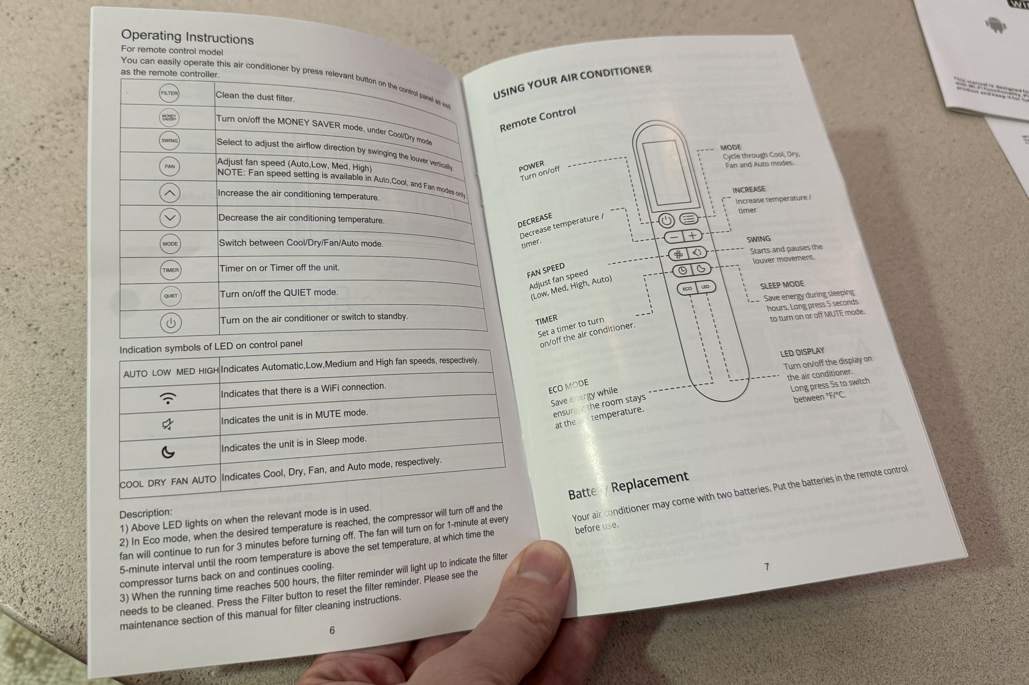 Original AC manual