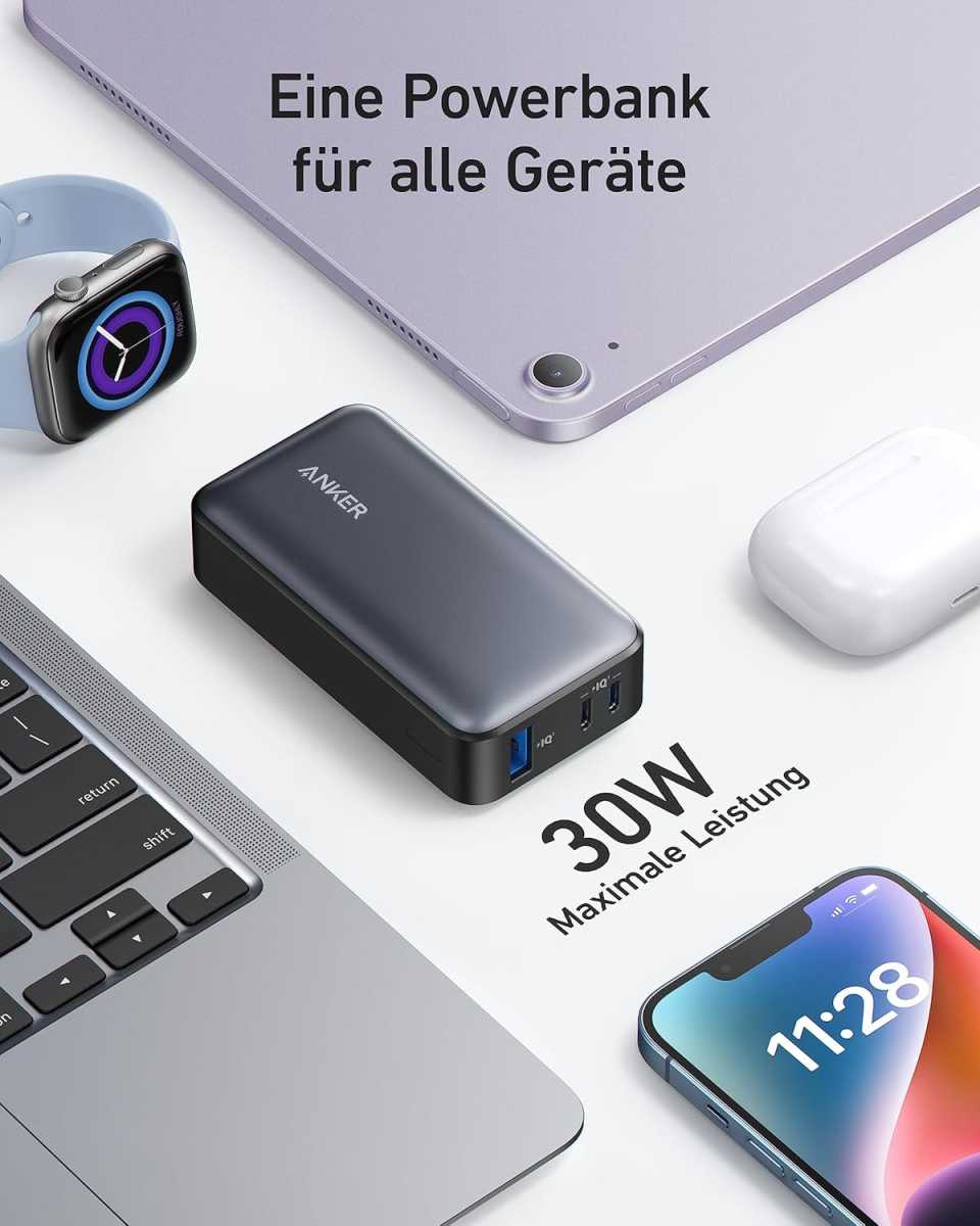 Jackentaschen-Powerbank mit PD 30W: Anker 533 PowerCore fällt auf 30 Euro