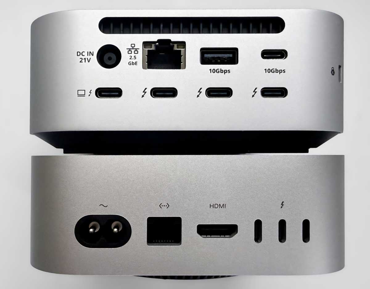 Satechi Thunderbolt 5 CubeDock SSD with Mac mini rear