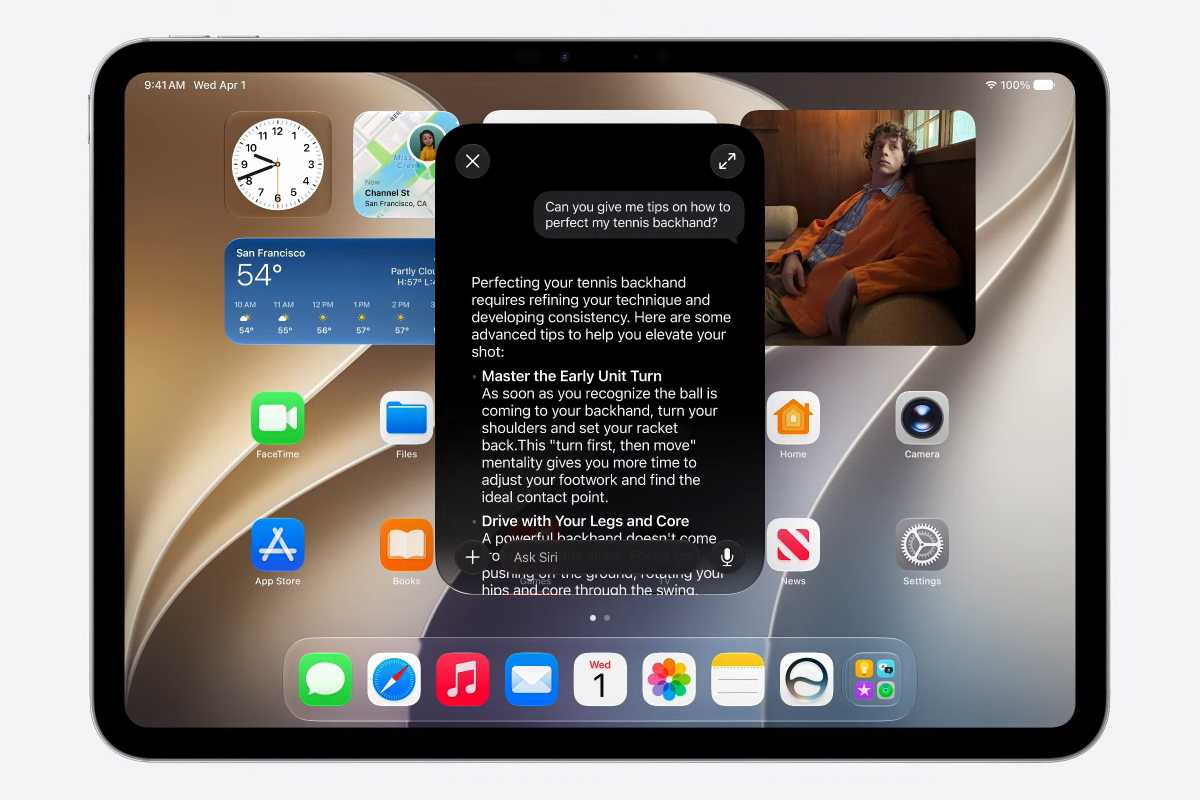 Siri AI app on iPad