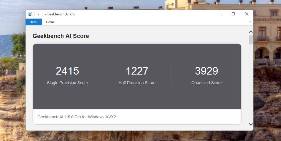 Test Peladn WO4 5600H geekbench ai