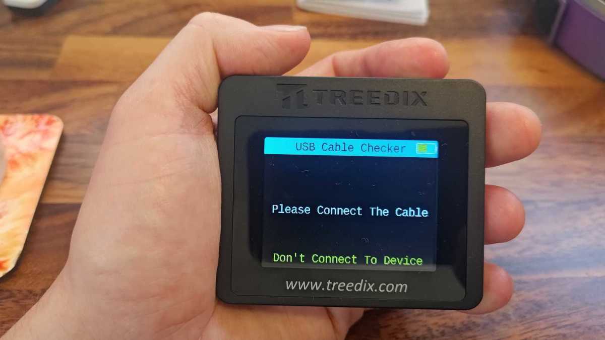 Treedix USB-C cable tester with nothing connected