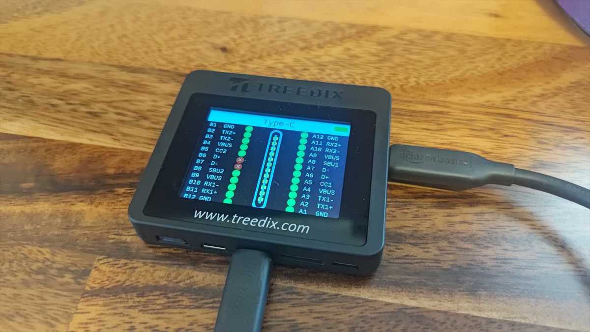 Treedix tester results for AmazonBasics USB-C cable