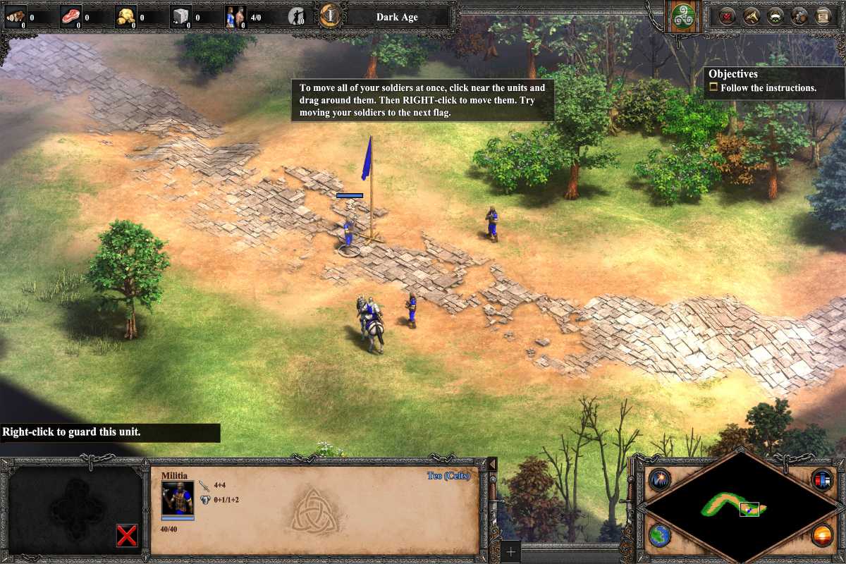 Screenshot showing in-game tutorial
