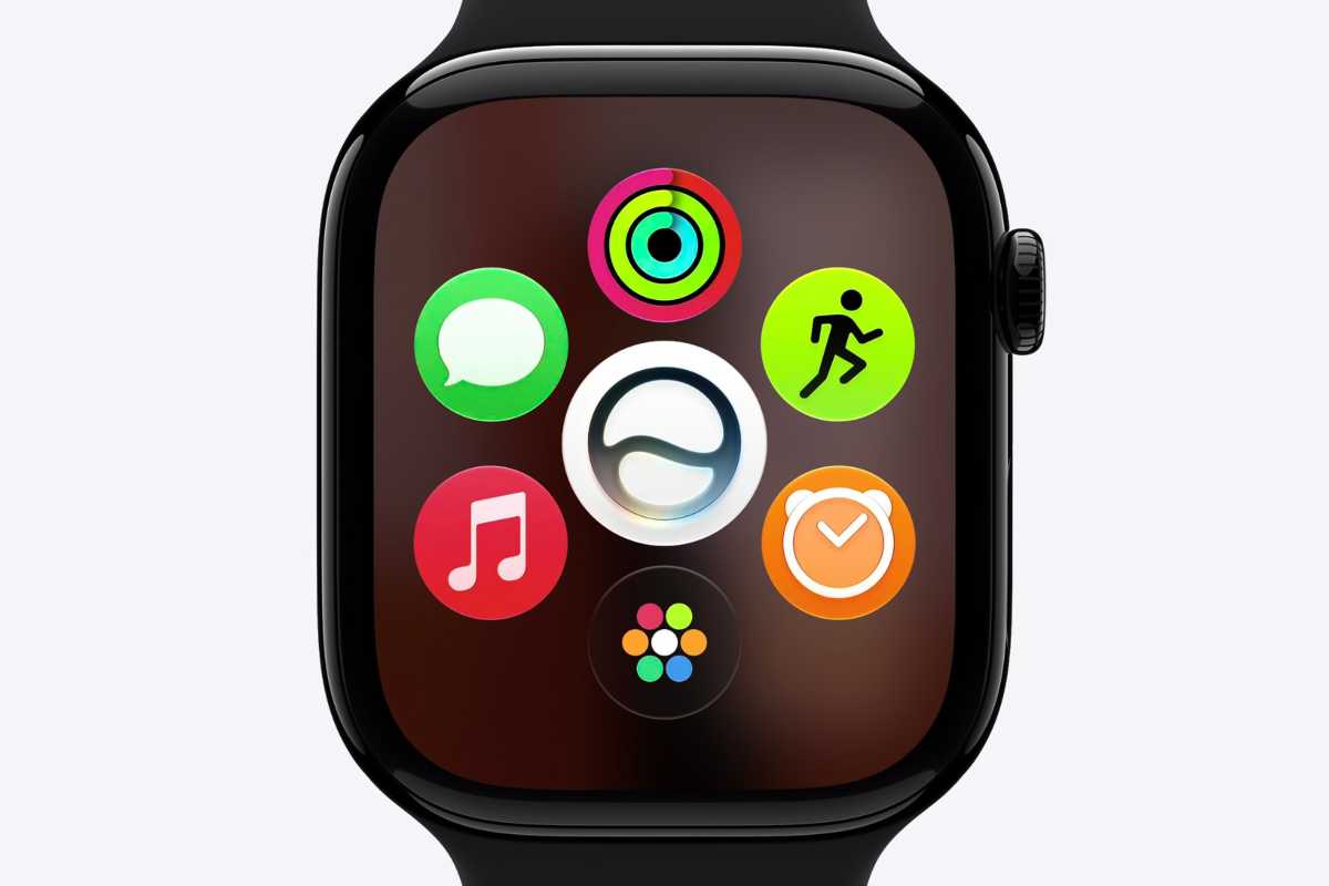 Apple watch with dynamic app grid in watchOS 27