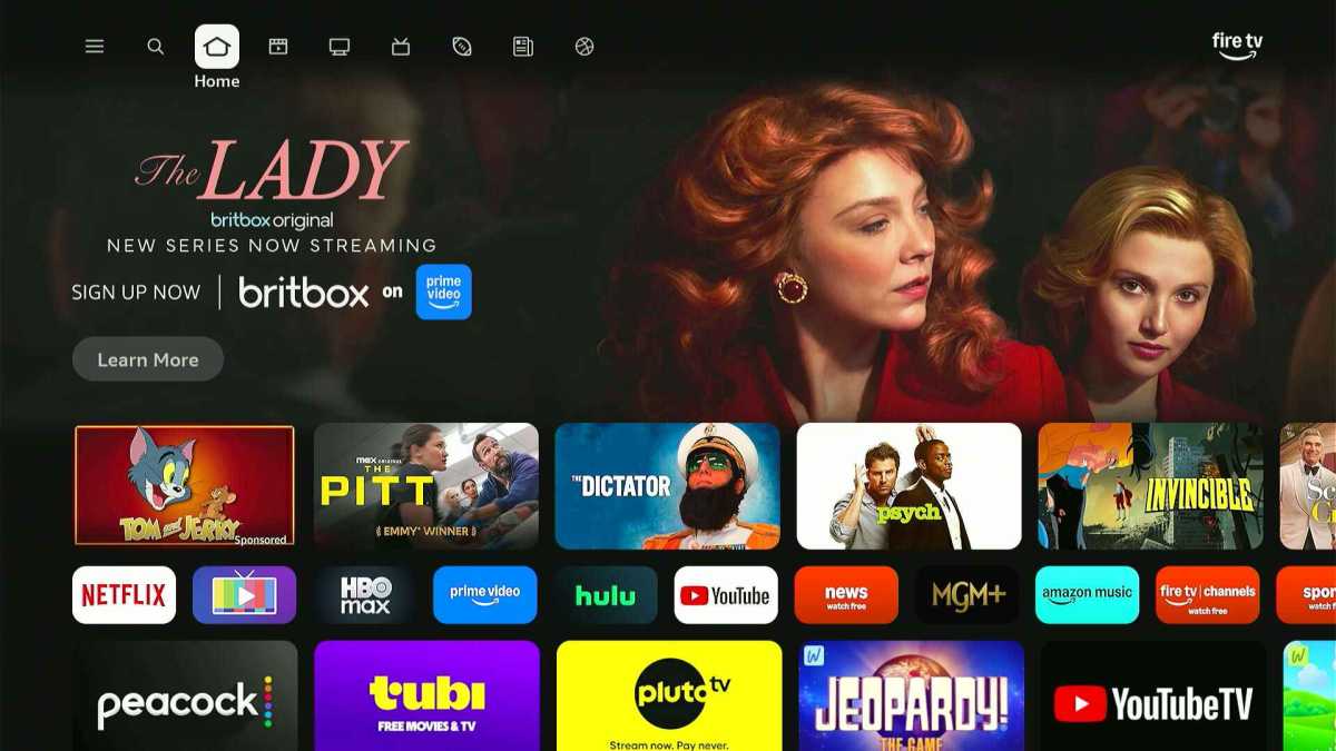 Fire TV home screen