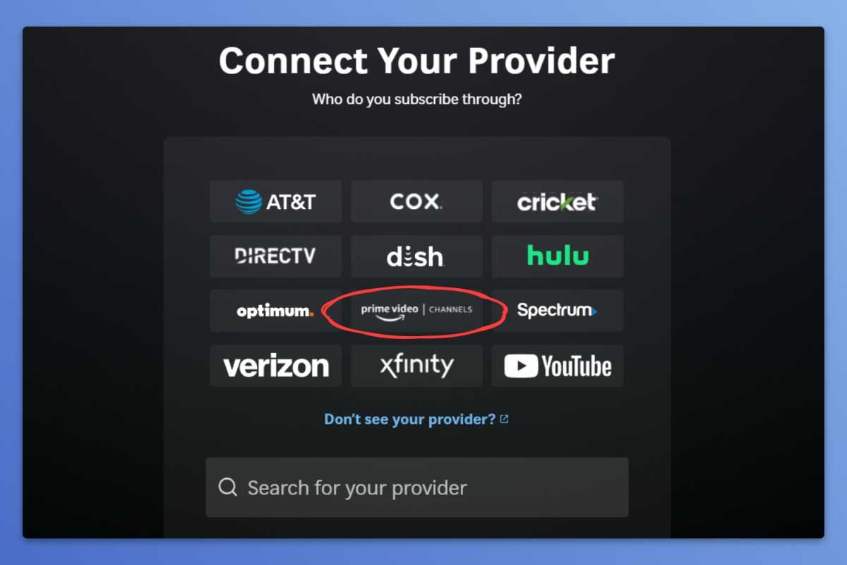 Linking HBO Max with a Prime Video Channels subscription