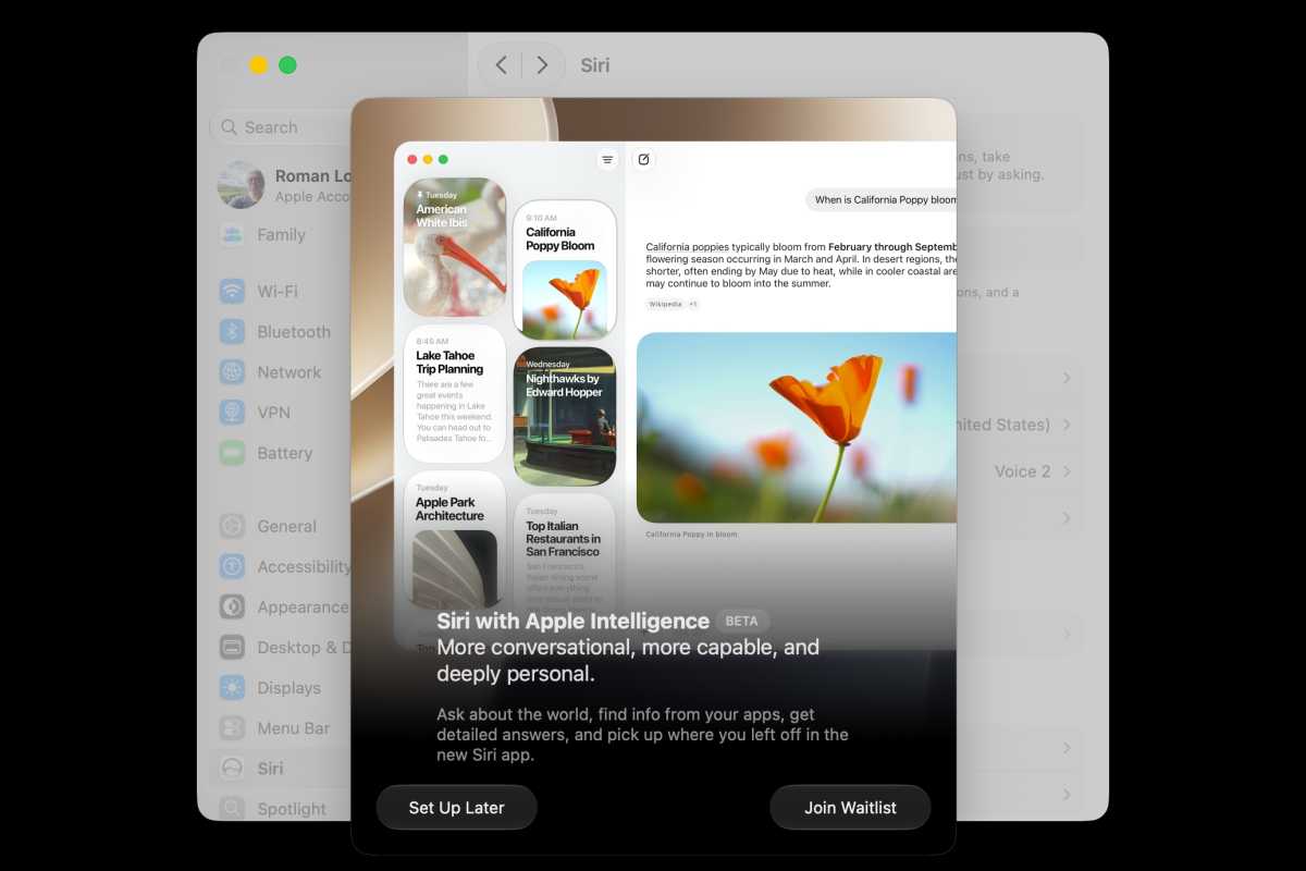 Siri AI waitlist macOS 27