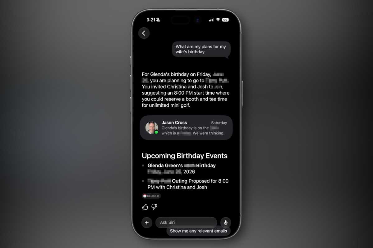 Siri AI birthday