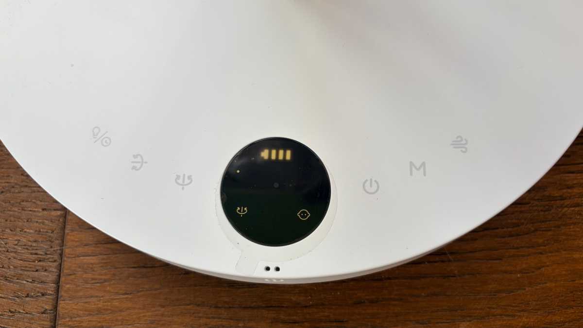 SwitchBot control panel on fan base