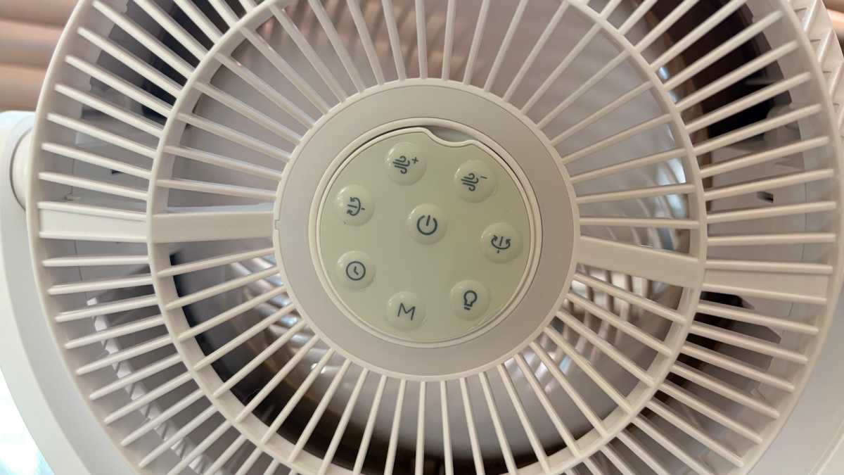 Remote control attached to fan