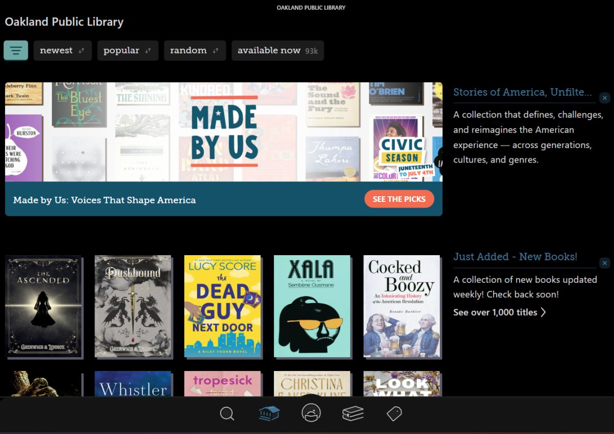 Screenshot of Libby app on a desktop PC