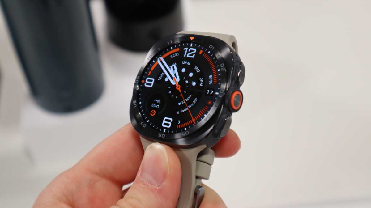 Samsung Galaxy Watch Ultra 2 held in the hand