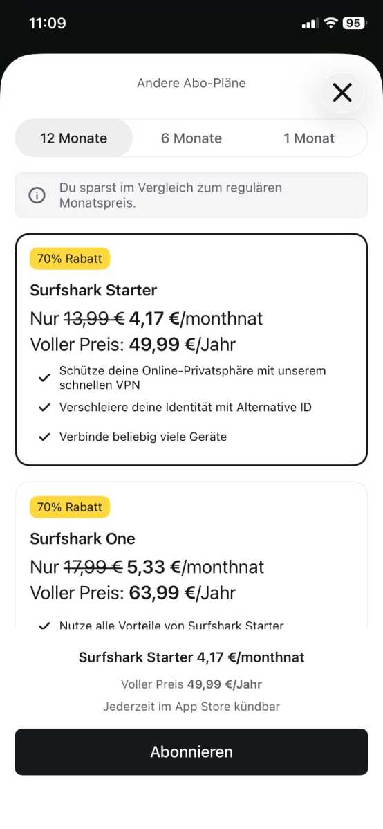 Surfshark Preise