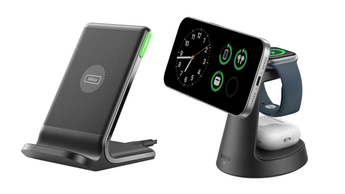 Iniu wireless charger and Anker 3-in-1 charging station