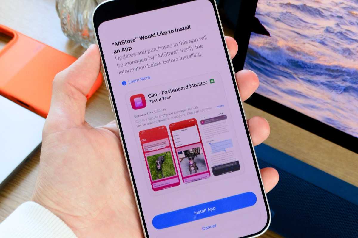 Installing an app from AltStore on an iphone 17 Pro Max
